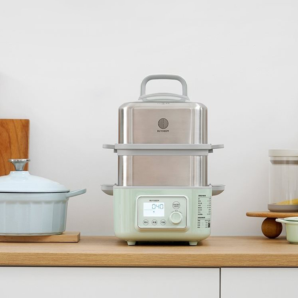 【BUYDEEM北鼎】多功能養生 雙層蒸煮鍋 蒸燉鍋 燉煮鍋 雙燉盅 全配 G561-贈好禮(日本不鏽鋼三德刀16.5CM), , large
