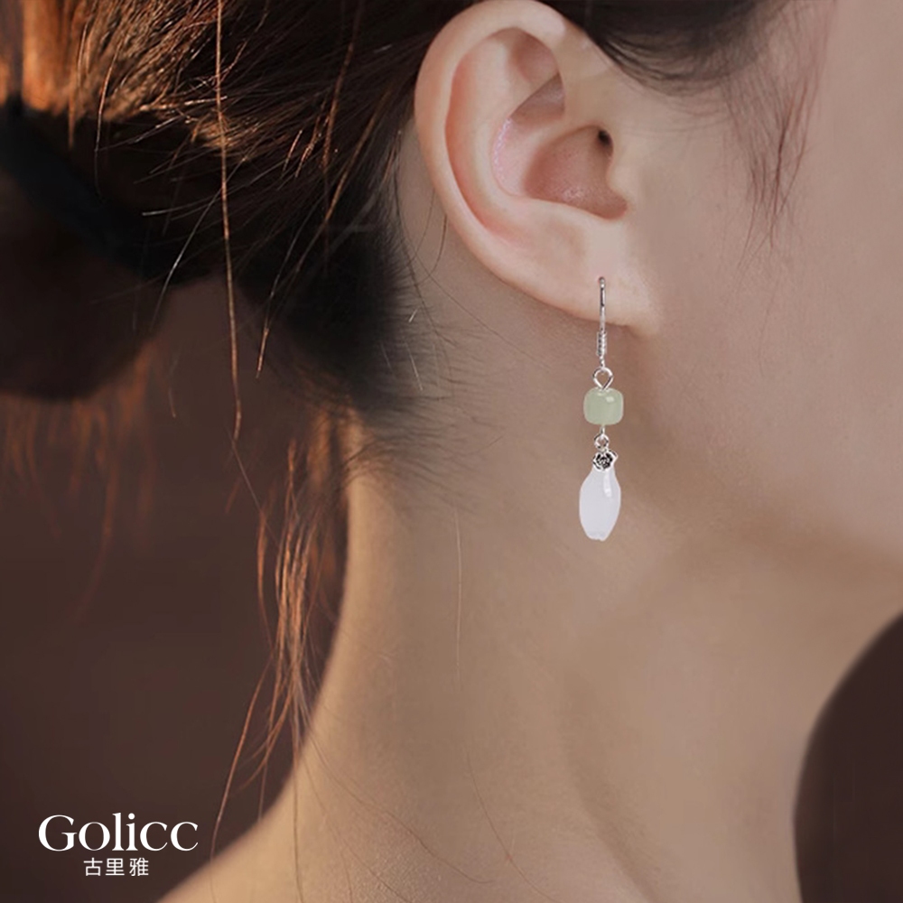 【Gulicc】古莉可 耳環 中式水滴流蘇 典雅墜式耳環, , large