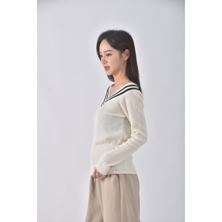 (F) 【德馨私服】browny質感坑紋杏色長袖上衣二手衣, , large