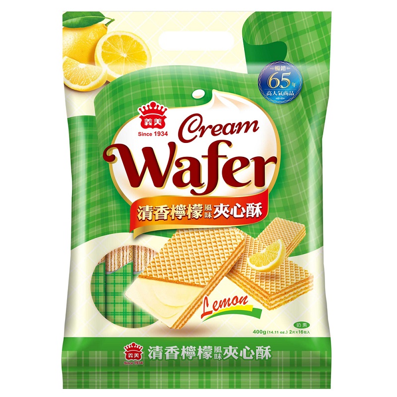 義美量販夾心酥-檸檬400克x2包, , large