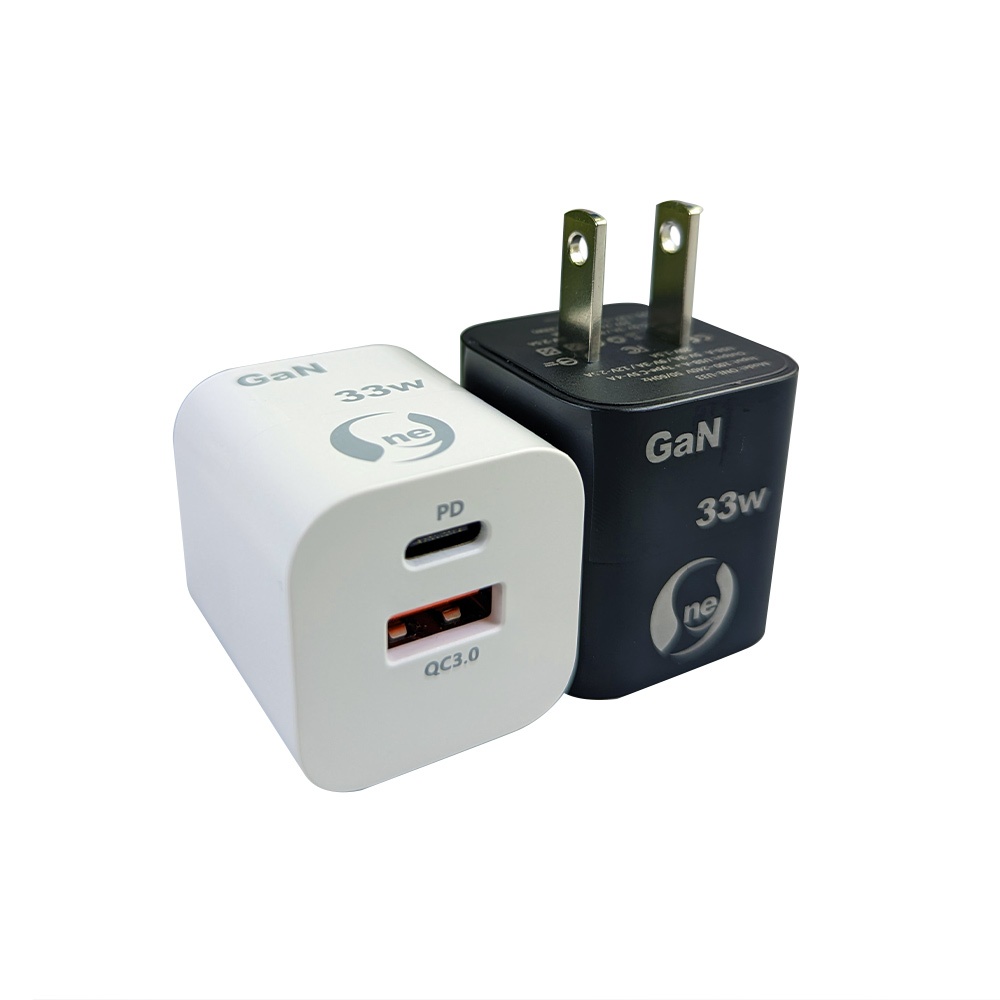 [O-ONE] 33W GaN USB + Type-C Fast Charger — Compact Dual-Port Wall Adapter, PD/QC Compatible, Black
Includes Carry Pouch — Limited Offer, , large