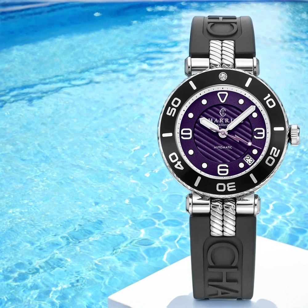 CHARRIOL 夏利豪 St-Tropez系列 運動風現代機械錶-36mm SF36ABS.142.003, , large