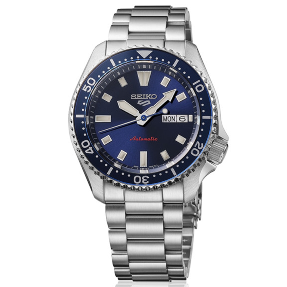 |預售|SEIKO 精工 5 Sports SKX 經典復刻機械錶-銀X藍 SRPL83K1/4R36-17K0B, , large