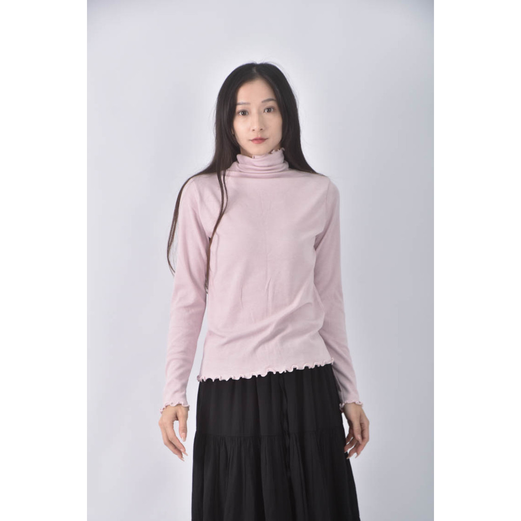 (S) zest in stories荷花邊粉色長袖上衣二手衣, , large