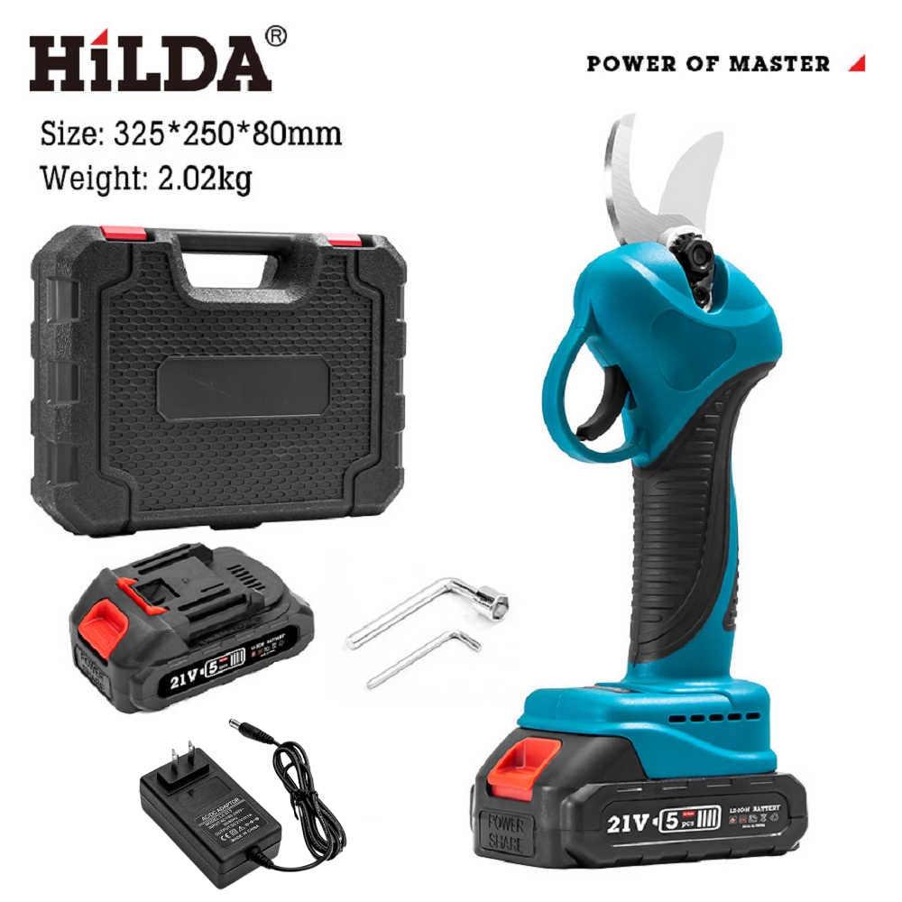 【HILDA】希爾達電動工具 21V 雙電 充電式 無線剪枝機/電動剪刀, , large