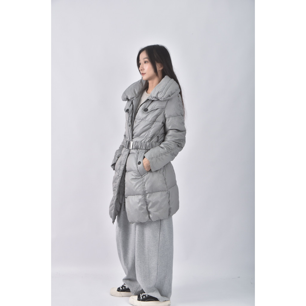 (M) bearturo格紋黑色綁帶外套二手衣, , large