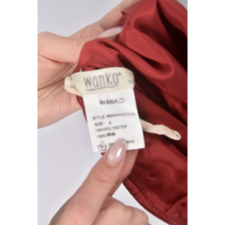 (S) wanko質感紅色長裙二手衣, , large