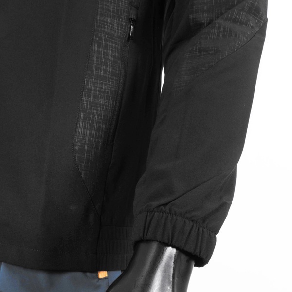 Mizuno 男 外套 平織 運動 休閒 合身版 彈性 舒適 抗紫外線 拉鍊口袋 美津濃 黑 [32TCA08109], , large