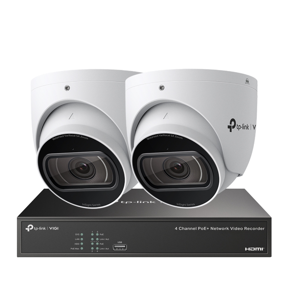 TP-LINK 昌運監視器組合 VIGI NVR1004H-4P 4路主機+ 400萬網路攝影機*2, , large