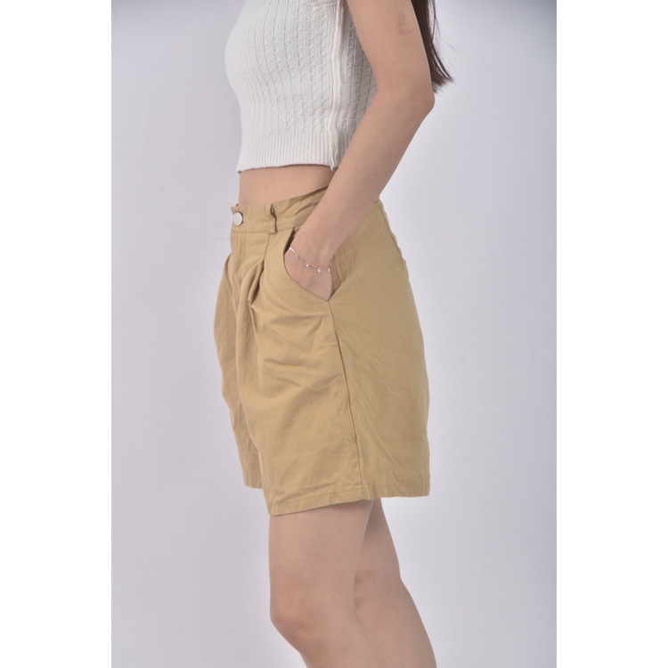 (L) 【霓霓私服】高腰荷葉邊棕色短褲二手衣, , large