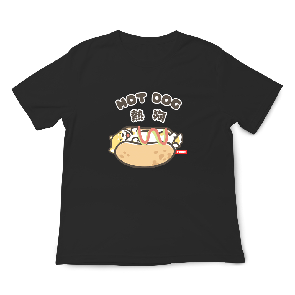 JZ TEE Shiba Inu-Hot Dog Graphic Tee, , large
