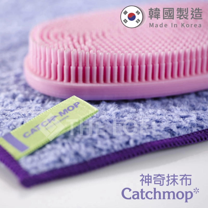 【THE LOEL】Catchmop 清潔豪華5入組 (拖把組1+海綿1+廚房1+玻璃1+送矽膠刷1  ), , large
