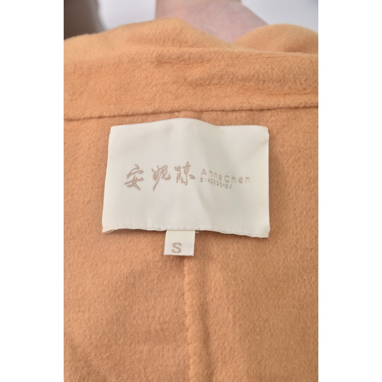(S) 安妮陳羊毛長版黃色外套二手衣, , large