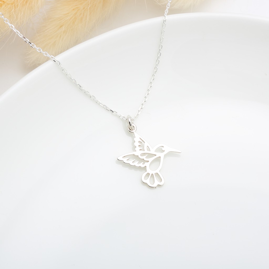 【Angel & Me】愛 蜂鳥 (大) Hummingbird s925 純銀 項鍊 生日 情人節 禮物, , large