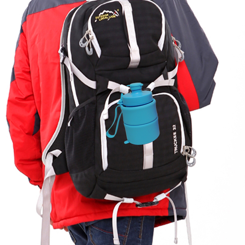 GS MALL 矽膠運動伸縮水壺 創意水壺 伸縮水壺 折疊水壺 矽膠水壺 運動水壺 登山水壺 水壺 水瓶, , large