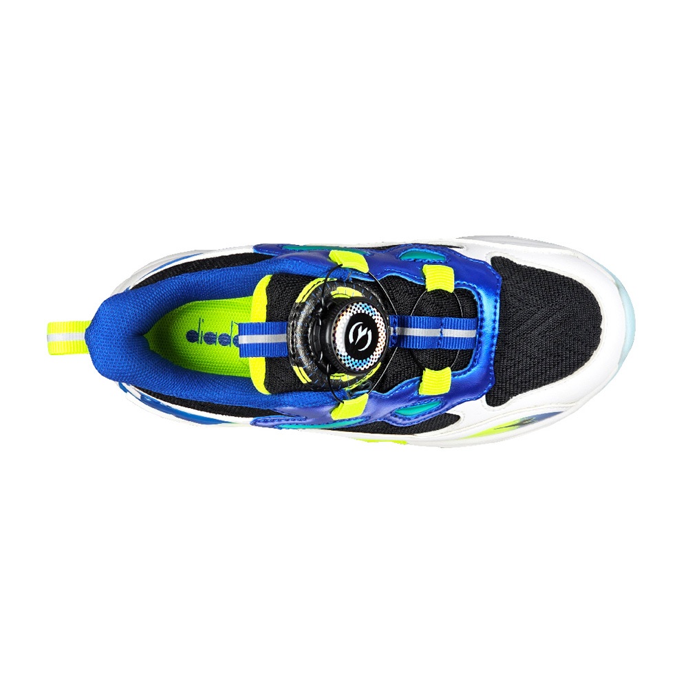 DIADORA迪亞多那 珊瑚時尚兒童鞋 童運動鞋 童鞋 寬楦 旋鈕 保護後跟 抗菌 除臭 輕量 吸震 黑白藍 黑白紫, , large