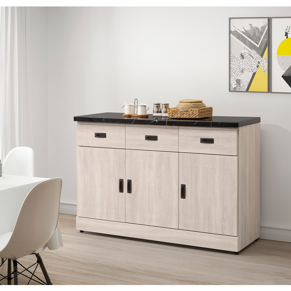 【唯熙傢俱】昂諾鋼刷白4尺石面餐櫃, , large