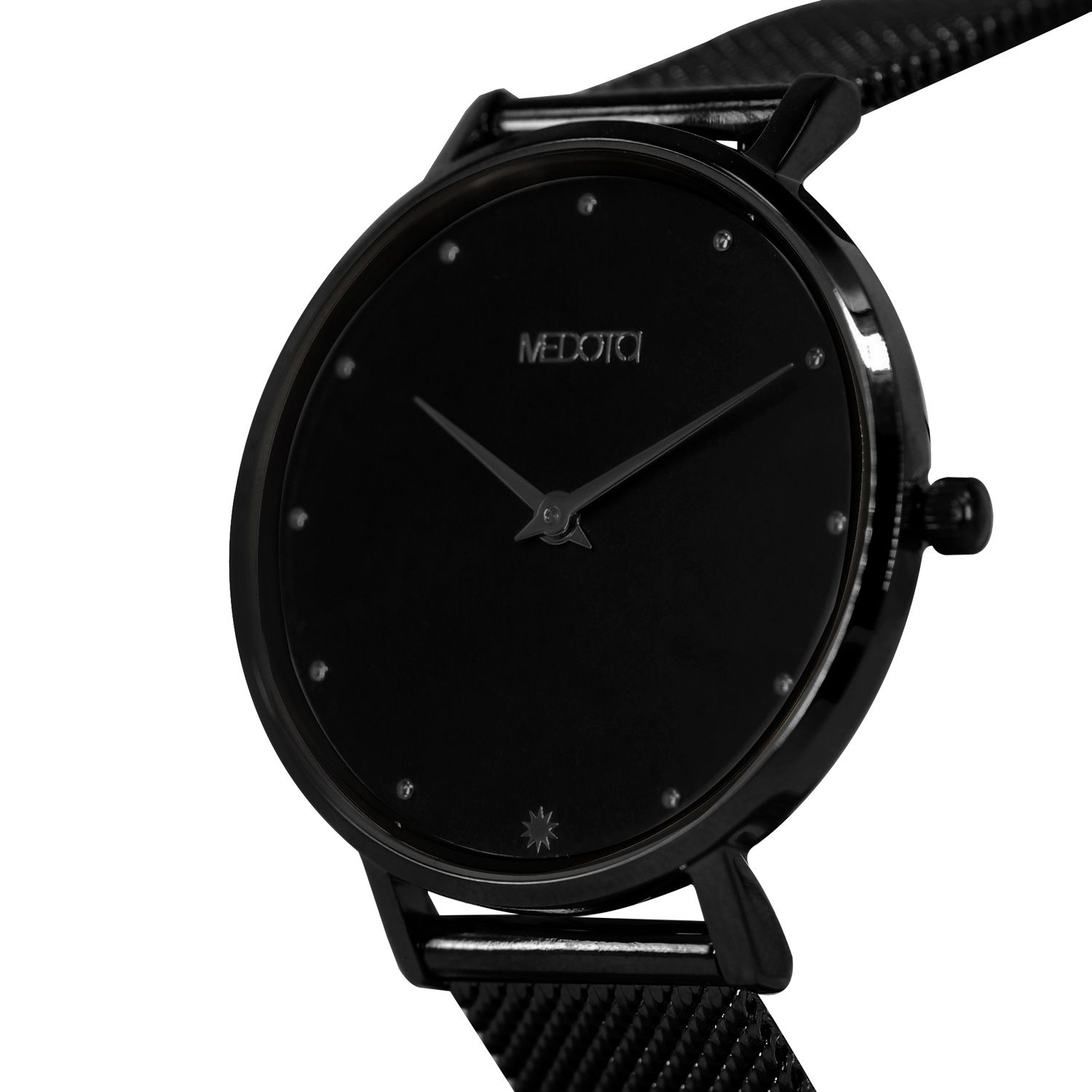 [MEDOTA] Mini Chica minimalist 36mm dial mesh band ladies watch-Black / LH-10301, , large