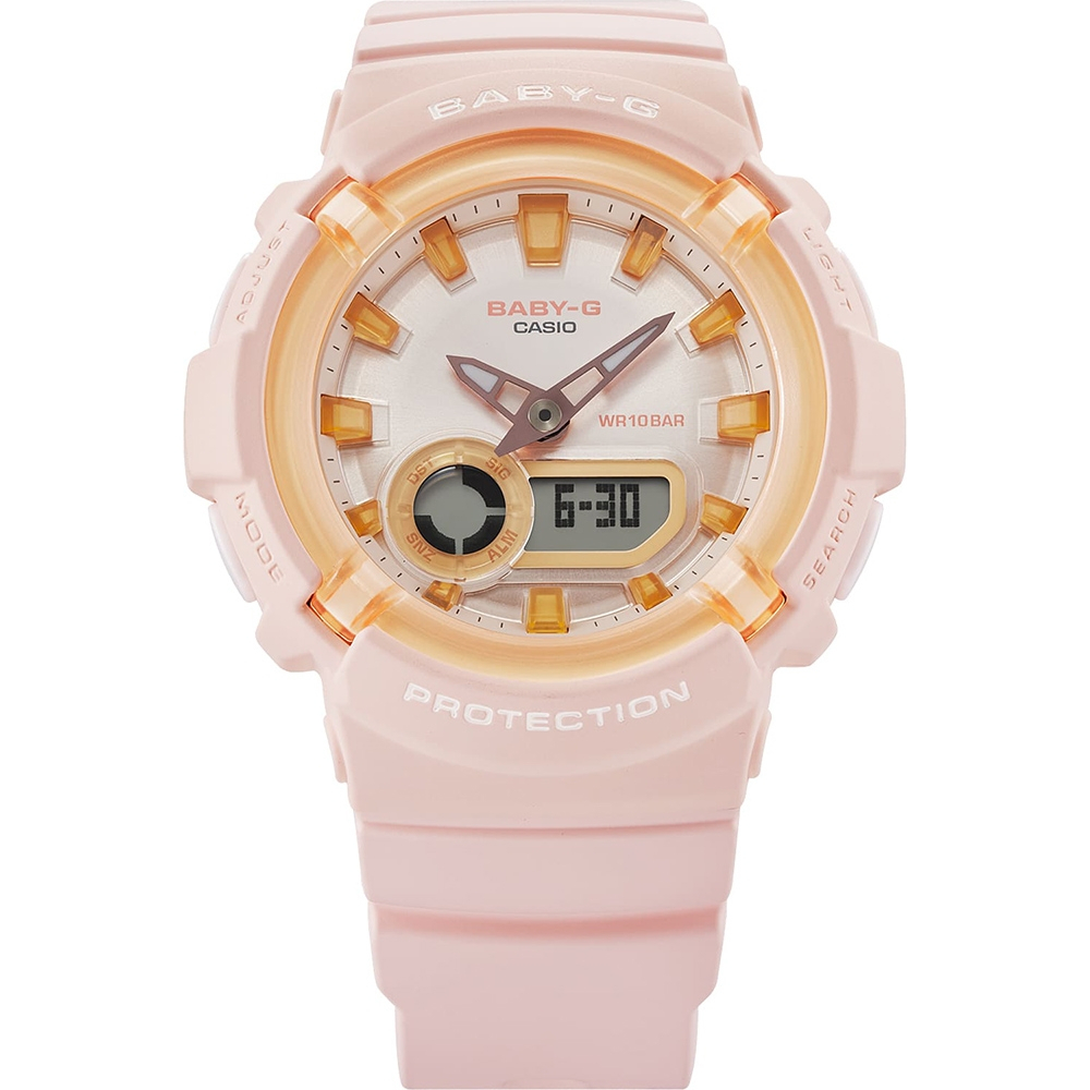 CASIO 卡西歐 BABY-G 水蜜桃糖果雙顯手錶 BGA-280SW-4A, , large