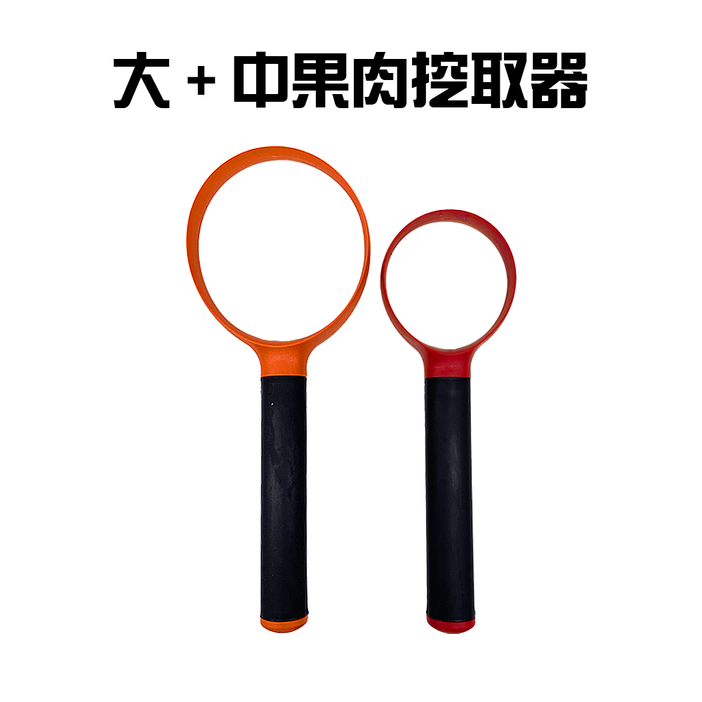 金德恩 GS MALL 台灣製造 一組2入 果肉種子分離挖取器 隨機色 刮芯器 挖水果 挖勺 挖果肉 削皮器 挖子器 去籽器, , large