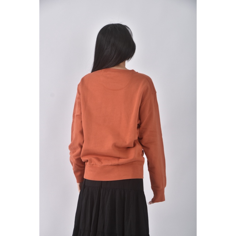 (S) uniqlo質感棉質橘色長袖上衣二手衣, , large