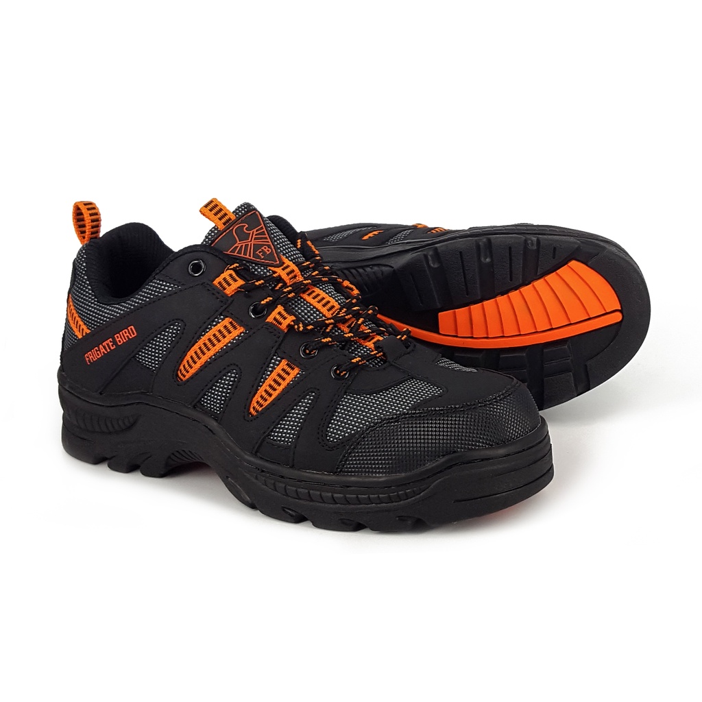 FRIG ATE BIRD 鋼頭運動鞋防穿刺 7083黑紅/咖桔, , large