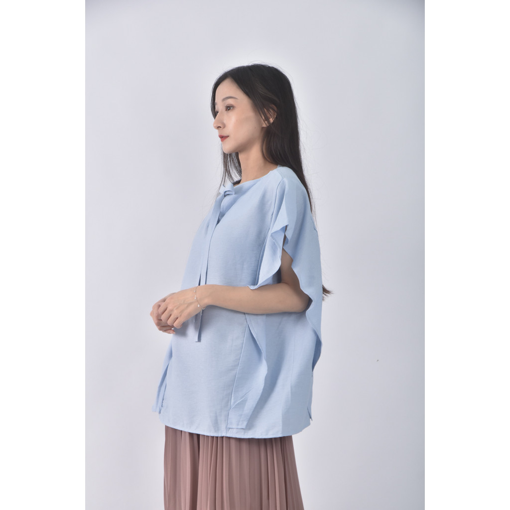 (XL) 寬鬆藍色短袖上衣二手衣, , large