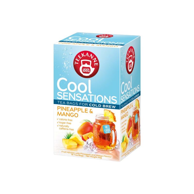【TEEKANNE 恬康樂】鳳梨芒果水果茶 (2.5g x 18包/ 盒)｜無咖啡因 零卡路里, , large