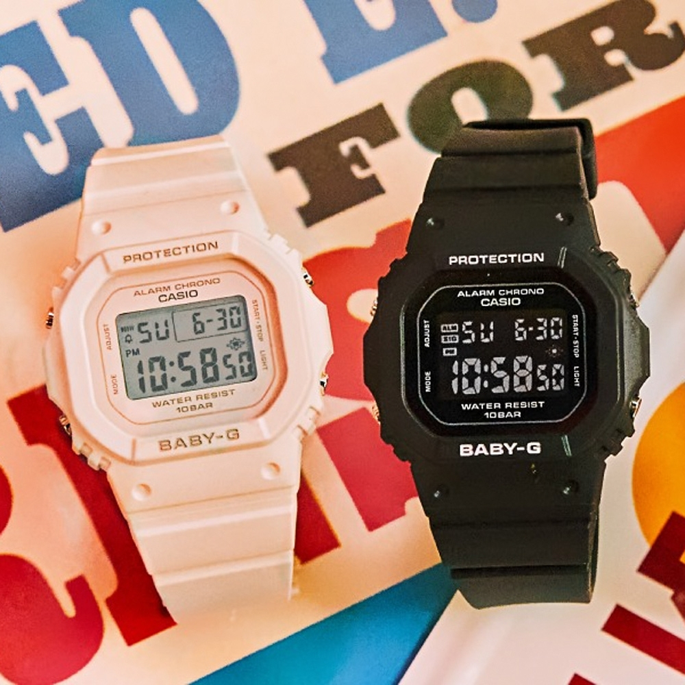 CASIO 卡西歐 BABY-G 纖薄輕巧 人氣經典電子錶-奶茶 BGD-565-4, , large