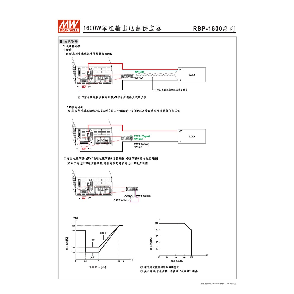 明緯 1600W單組輸出電源供應器(RSP-1600-12), , large