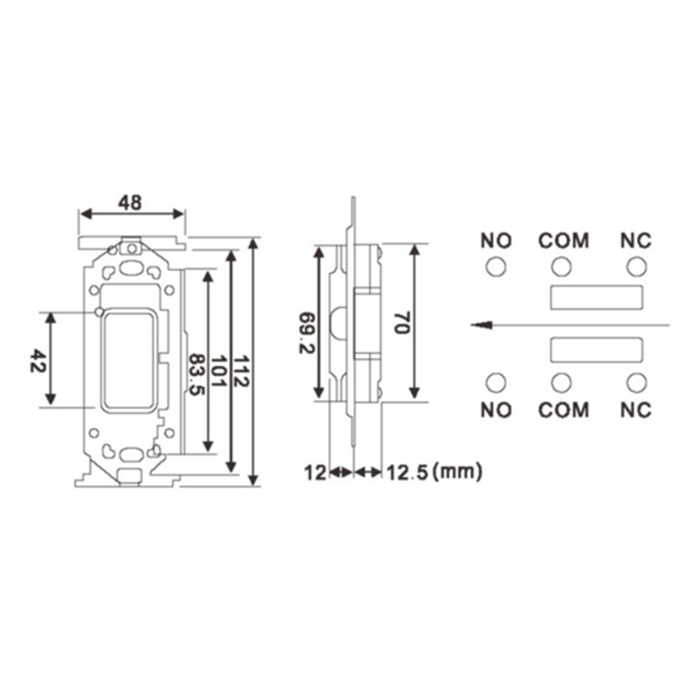 昌運監視器 Garrison LK-4500A-2 緊急押扣開關 雙輸出 NO / NC輸出接點, , large