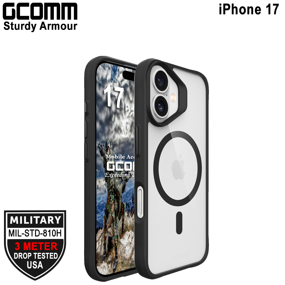GCOMM iPhone 17  3米軍規磁吸防摔殼 Sturdy Armour MagSafe兼容  硬石黑, , large