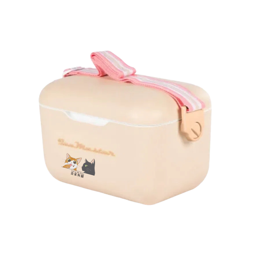 【A&R】吾家有貓之馬卡色系戶外手提保溫 保冷箱附肩帶 13L - 橘色, , large