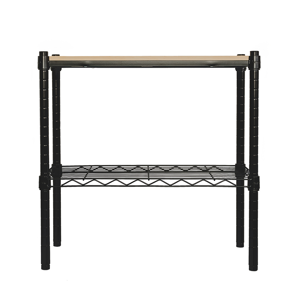 【Y HOUSE】60x30x60 cm pine two-layer storage rack rack iron rack - black paint