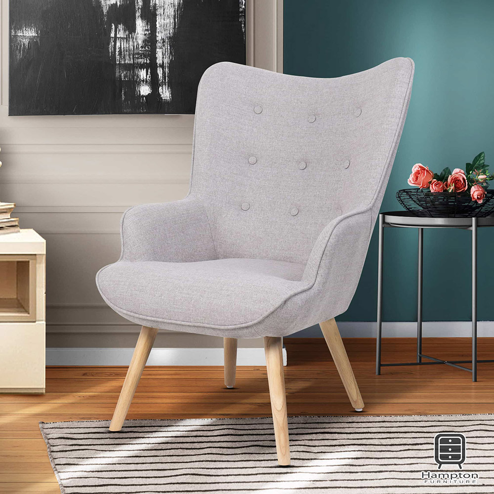 【Hampton 漢汀堡】伊斯頓北歐休閒單人沙發-石頭灰, , large