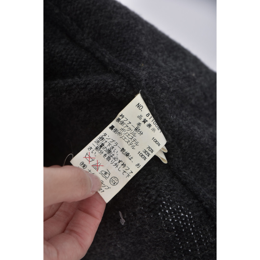 (S) nice claup排扣黑色外套二手衣, , large