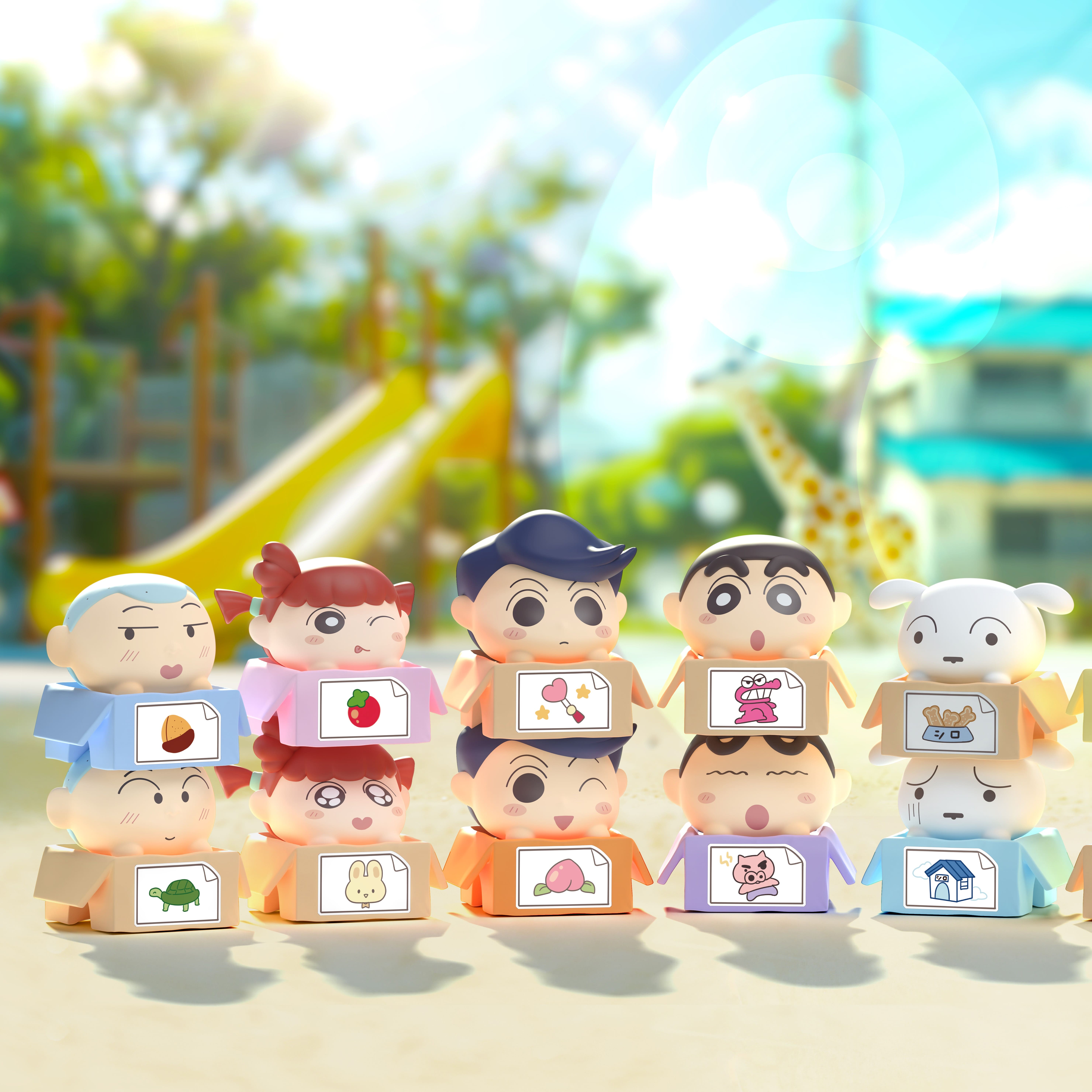 【際洋文化】蠟筆小新動感紙箱疊疊樂盲盒, , large