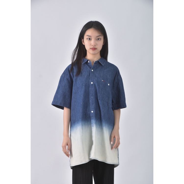 (XL) tommy hilfiger質感丹寧牛仔棉質純棉藍色短袖上衣二手衣, , large