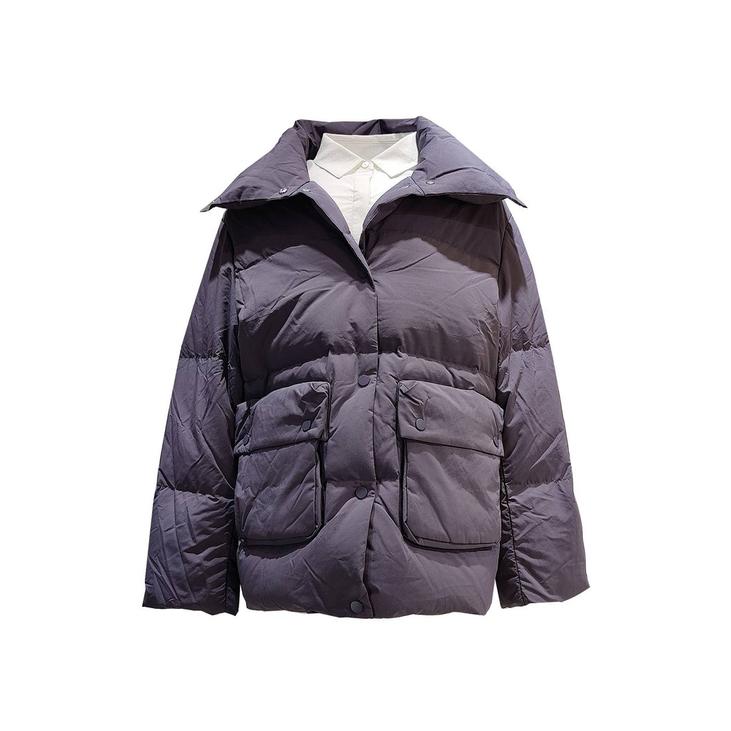 TOORDER灰色翻領羽絨服, , large