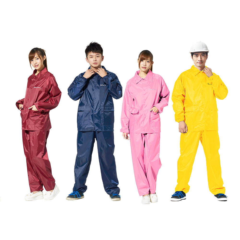 [Twin Dragon] Minimalist Motorcycle Two-Piece Raincoat (Motorcycle Raincoat Suit ES) Size XL Burgundy, , large