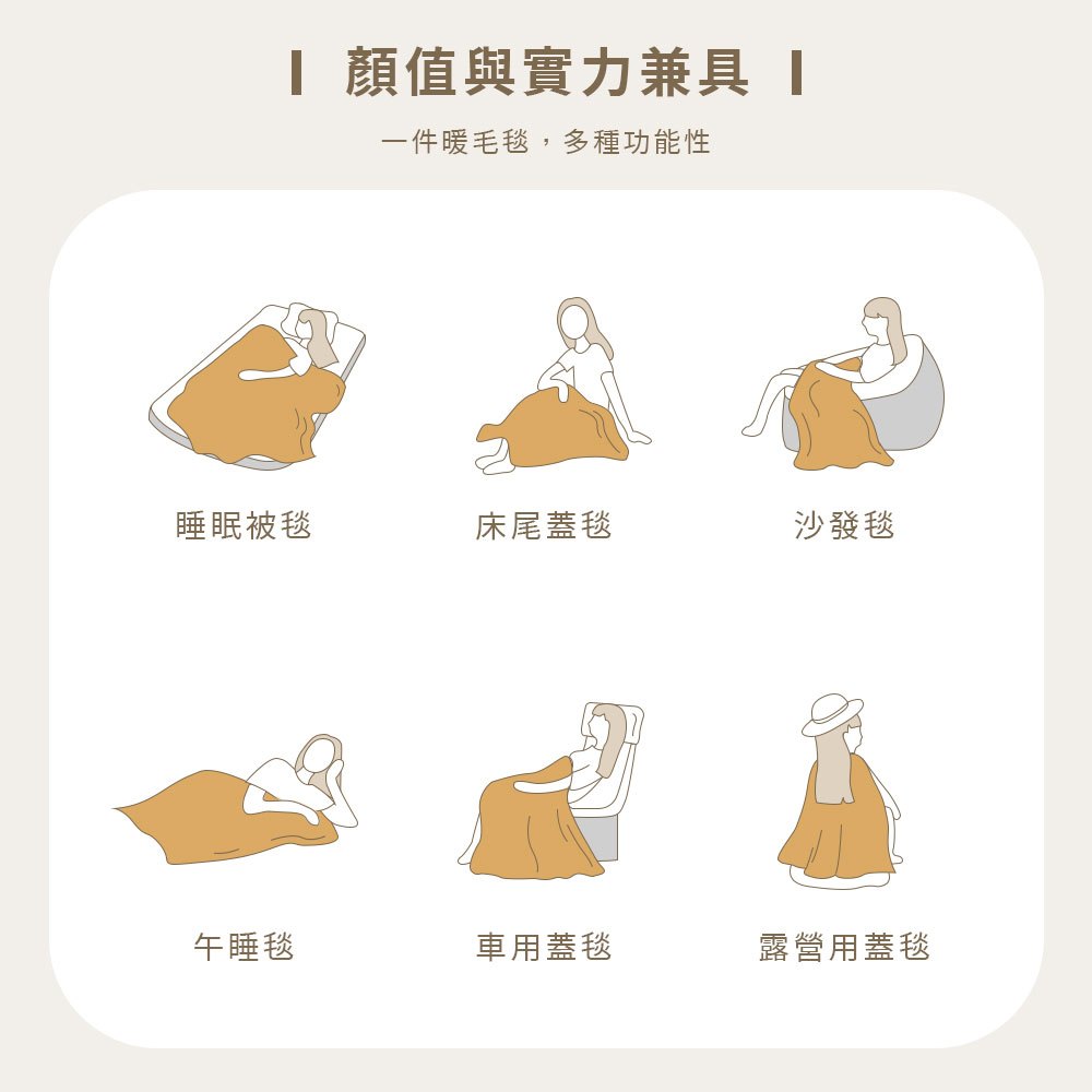 【DUYAN 竹漾】韓系牛奶絨 雙層加厚被毯 / 霧灰奶茶  (羊羔絨 蓋毯 沙發毯 棉被 露營 禮物), , large