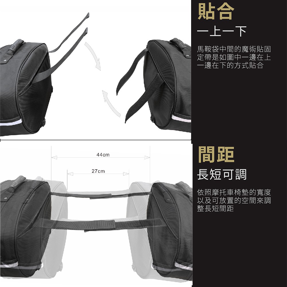 【Niche 樂奇】重機經典馬鞍包 大容量 邊包 可擴充 防水 露營 NMO-8209, , large