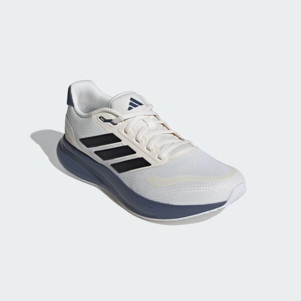 Adidas Runfalcon 5 男 慢跑鞋 運動 休閒 透氣 緩衝 彈力 愛迪達 米白 黑藍 [IE8815], , large