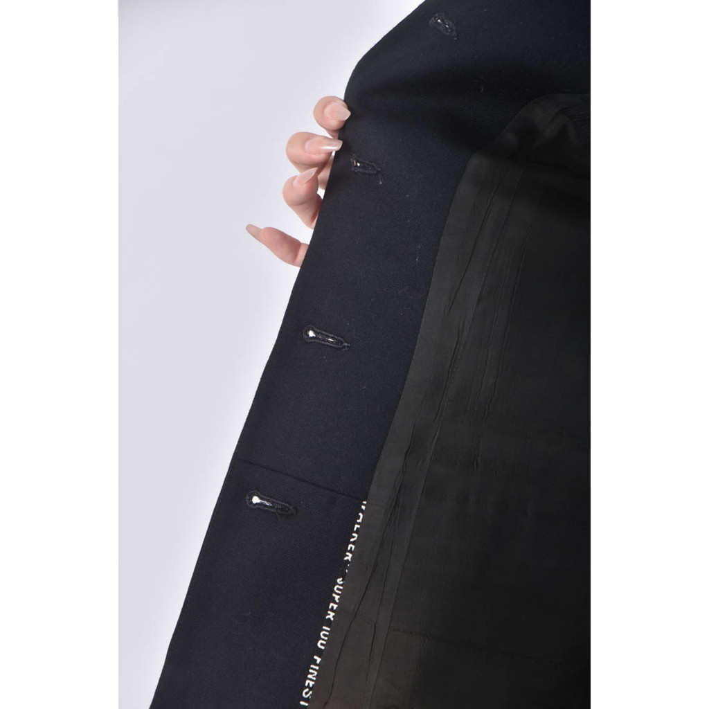 (S) 西裝鈕扣黑色外套二手衣, , large