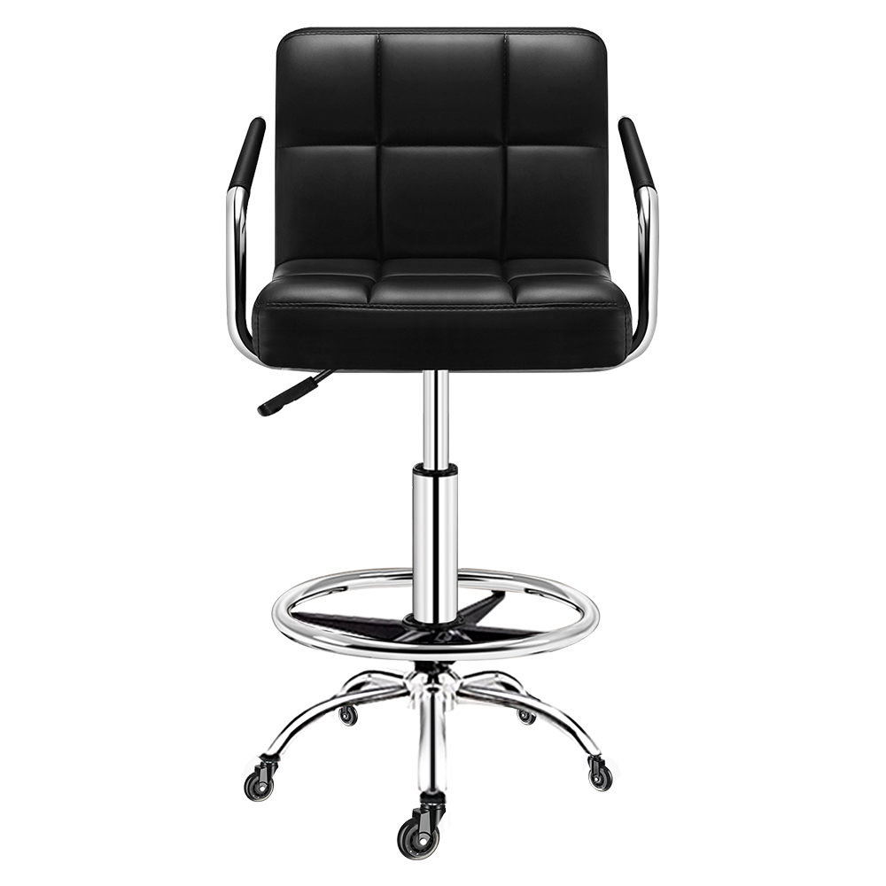 Designer Checkered Leather Chair, , large