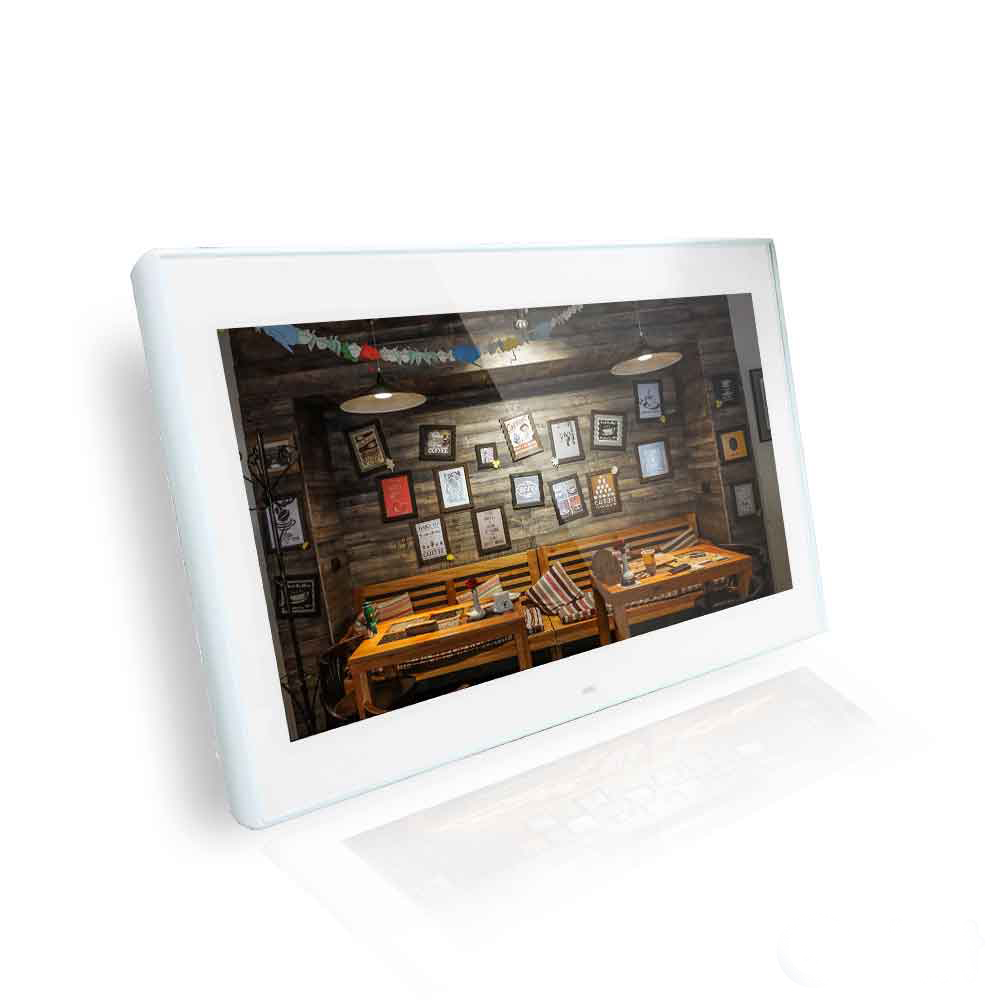 ekit G20 10-inch wear-resistant and scratch-resistant white mirror digital photo frame[E-KIT Technology lnc.], , large