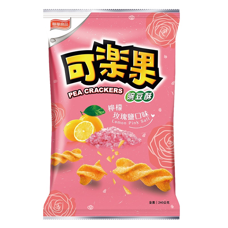 Pea Crackers Lemon Pink Salt, , large