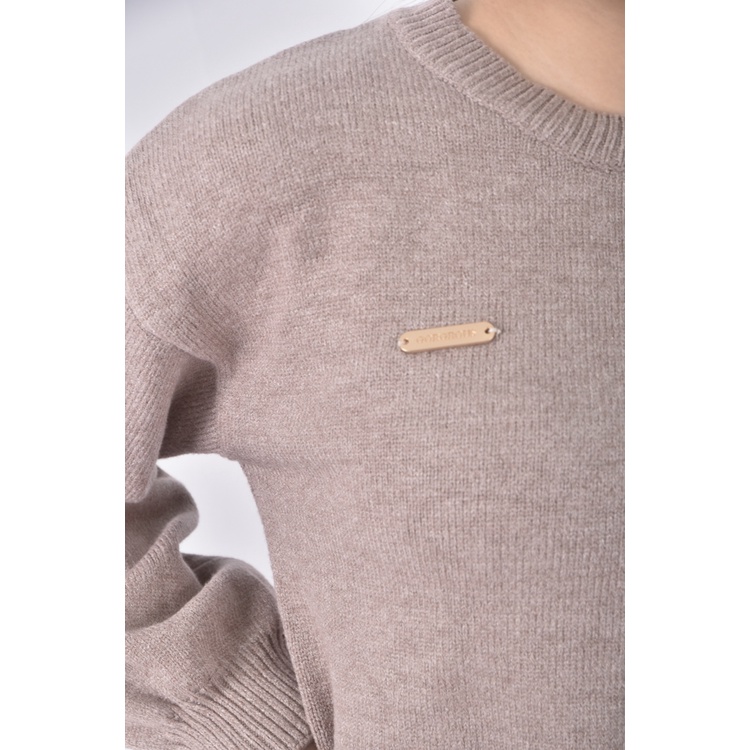 (S) gorgeous修身短版棕色長袖上衣二手衣, , large