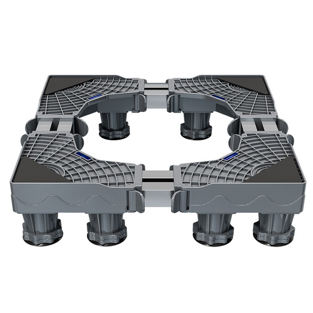 【YV61286】加大通用型雙管 8腿4雙輪冰箱洗衣機烘乾機 底座托架 可伸縮萬向輪移動置物架 直立滾筒通用, , large