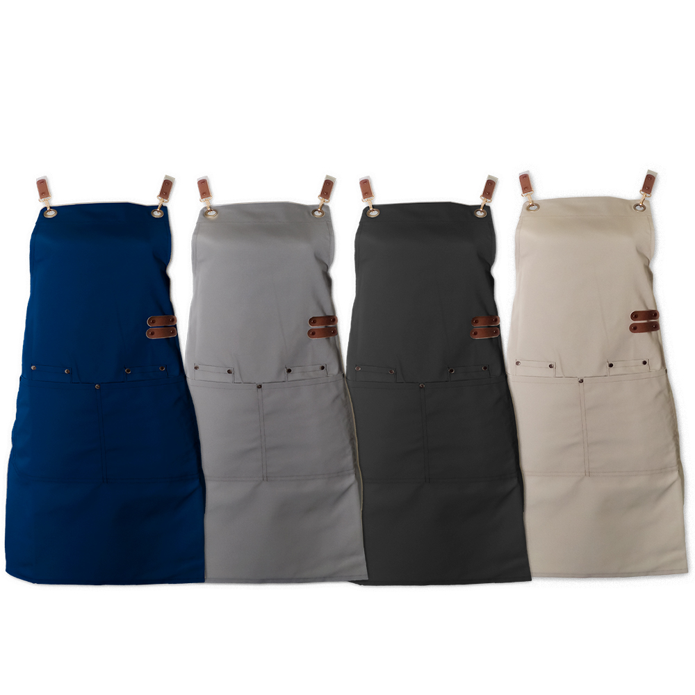 時尚帆布肩帶圍裙-4件, , large